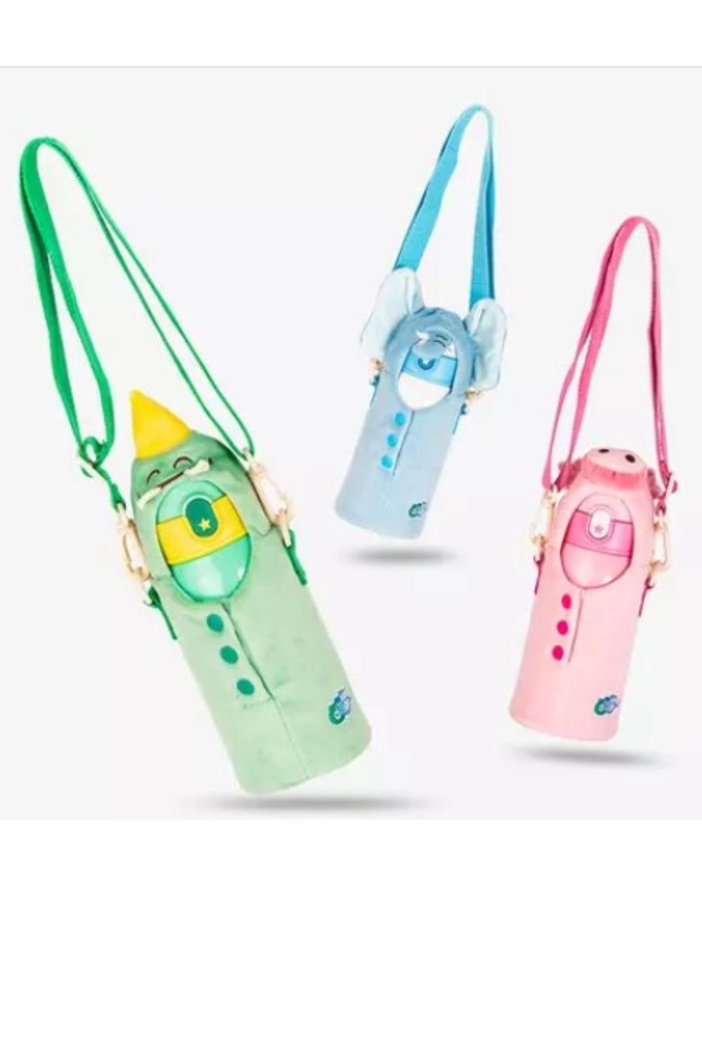 Premium Kids Stainless Steel Bottle (With 3 Lids + Cute Bag) - frosty - fun store