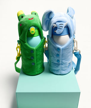 Premium Kids Stainless Steel Bottle (With 3 Lids + Cute Bag)Hot up to 12h Cold up to 24h - frosty - fun store