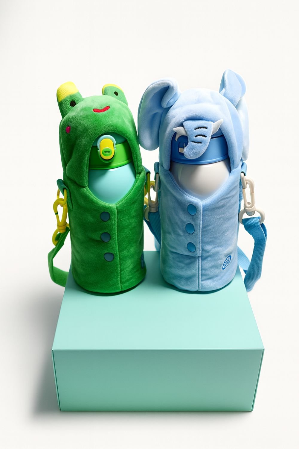 Premium Kids Stainless Steel Bottle (With 3 Lids + Cute Bag)Hot up to 12h Cold up to 24h - frosty - fun store