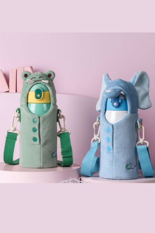 Premium Kids Stainless Steel Bottle (With 3 Lids + Cute Bag)Hot up to 12h Cold up to 24h - frosty - fun store