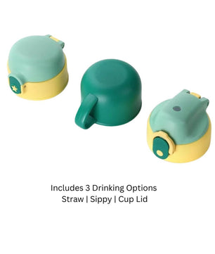 Premium Kids Stainless Steel Bottle (With 3 Lids + Cute Bag)Hot up to 12h Cold up to 24h - frosty - fun store