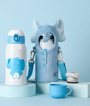 Premium Kids Stainless Steel Bottle (With 3 Lids + Cute Bag)Hot up to 12h Cold up to 24h - frosty - fun store